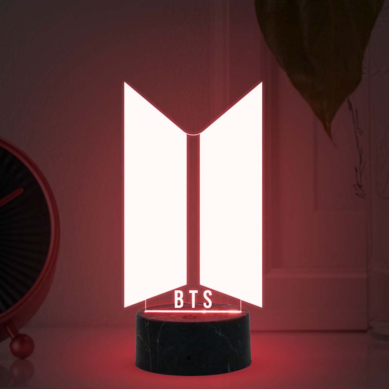 3D Illusion Kpop BTS night Lamp with Automatic Color Changing Light Gift for BTS Army Lover , Birthday Gift for Girls Boys , Bedroom Decor